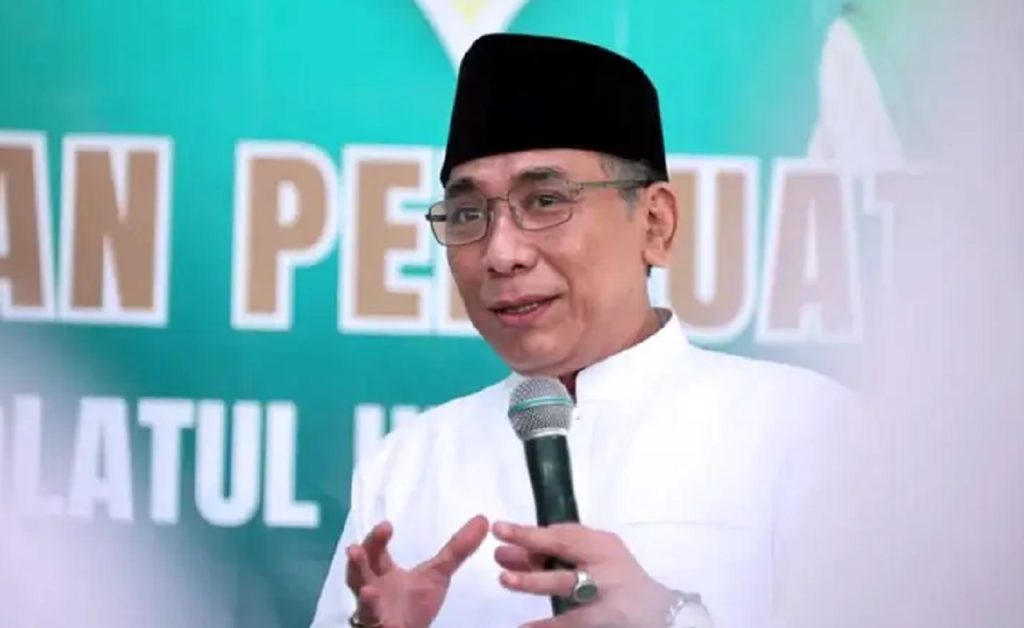 Ketua Umum PBNU KH Yahya Cholil Staquf saat saat membuka Konferwil XV PWNU Aceh di Aula MPU Aceh, Ahad lalu