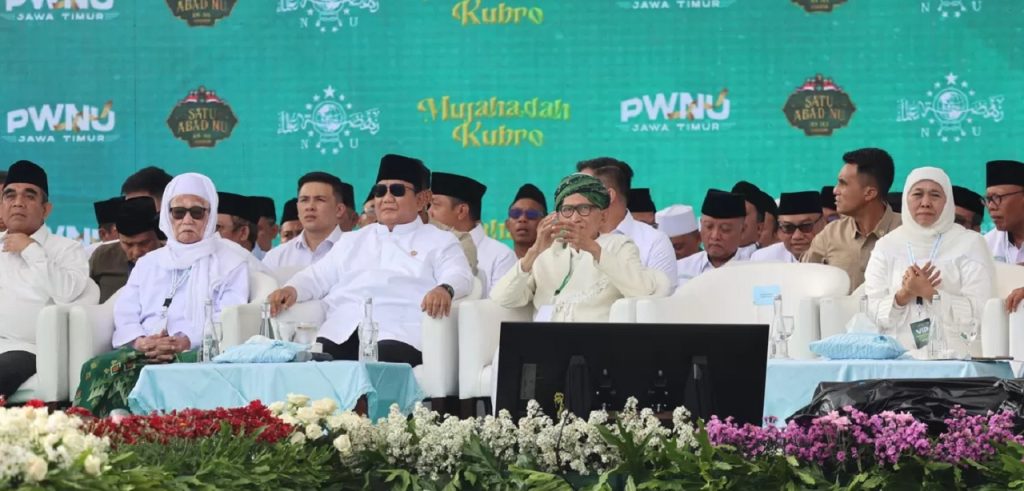 Puncak peringatan Hari Lahir (Harlah) 1 Abad Nahdlatul Ulama (NU) yang digelar di Stadion Gajayana, Kota Malang, pada Minggu pagi (8/2/2026)