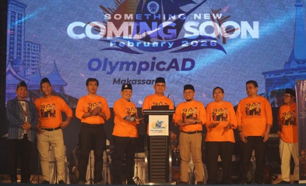 Ketua Pimpinan Pusat (PP) Muhammadiyah, Irwan Akib, secara resmi membuka gelaran bergengsi Olympic Ahmad Dahlan (OlympicAD) VIII tahun 2026 yang bertempat di Universitas Muhammadiyah Makassar pada Kamis (12/02/2026)